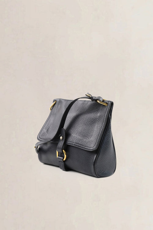 Delvaux Blue Leather Fichu Crossbody Bag