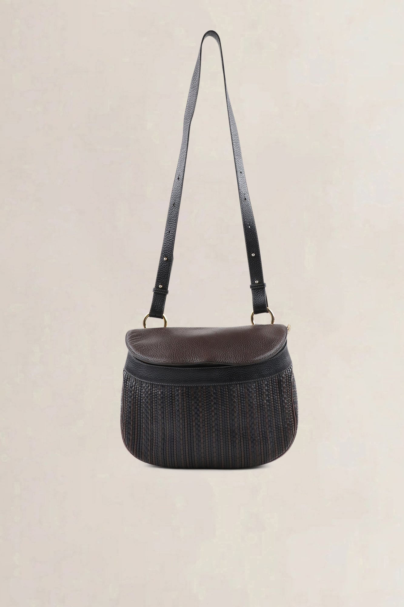 Delvaux Brown Toile De Cuir Crossbody Bag