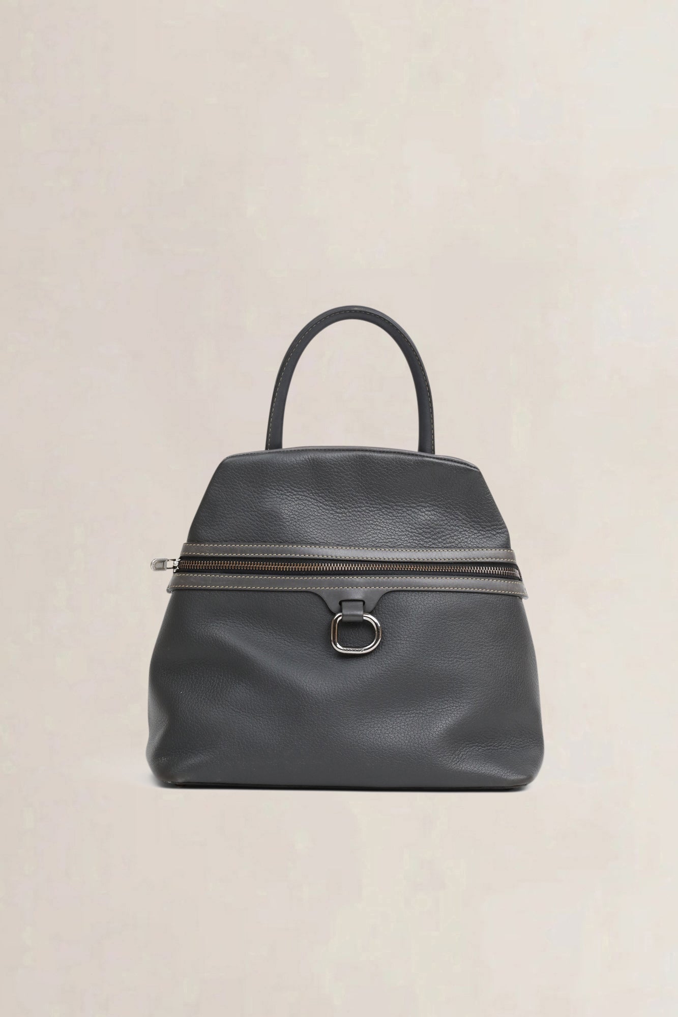 Deux de Delvaux Blue/Grey 'Le Trente' Top Handle Bag