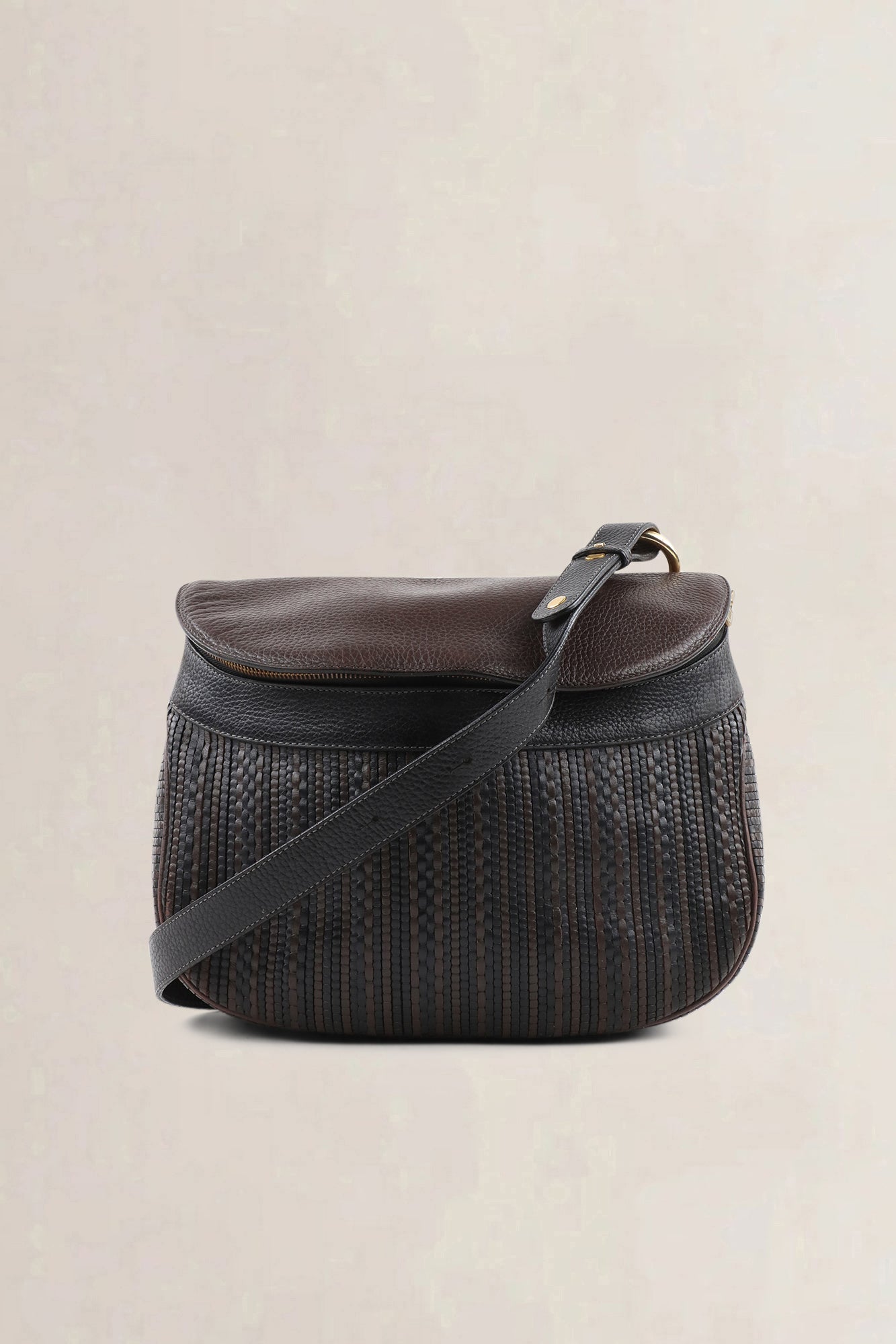 Delvaux Brown Toile De Cuir — vintage