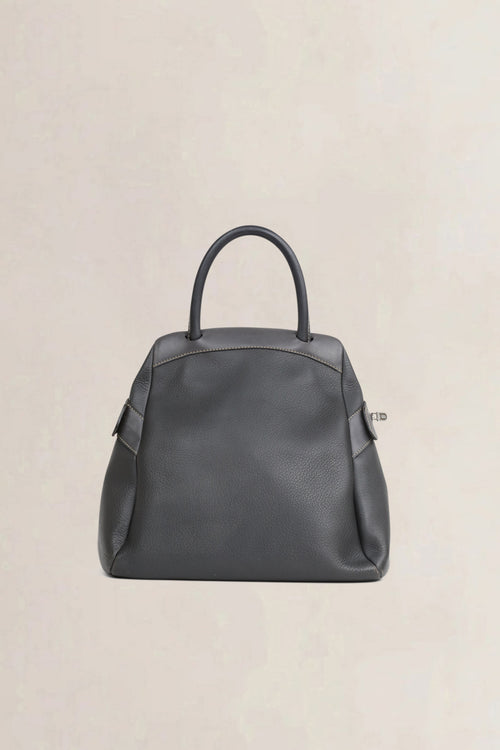 Deux de Delvaux Blue/Grey 'Le Trente' Top Handle Bag