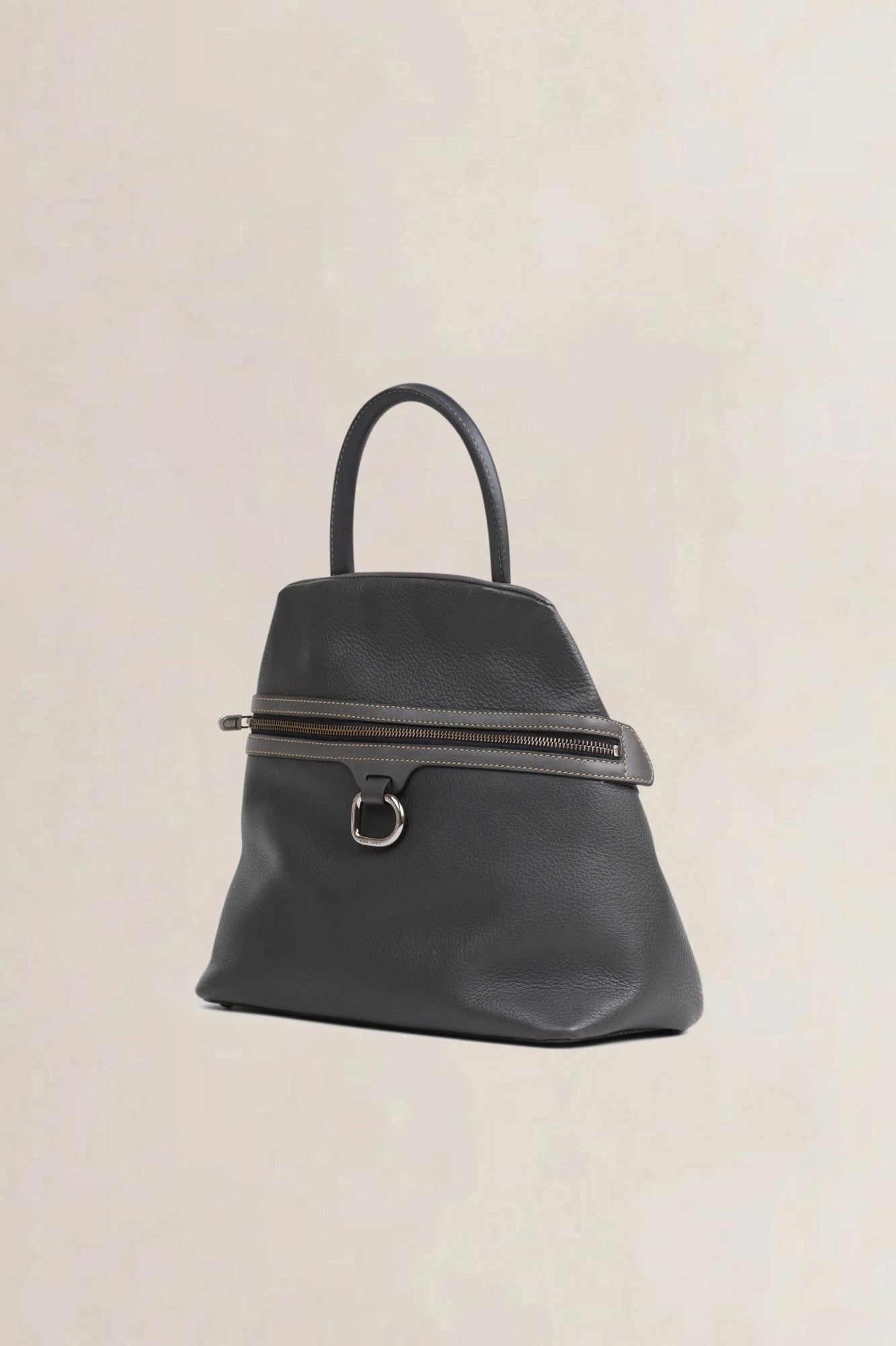 Deux de Delvaux Blue/Grey 'Le Trente' Top Handle Bag