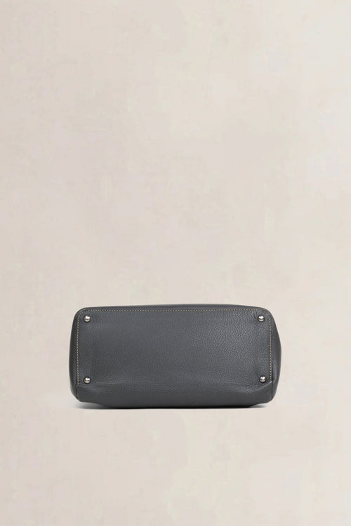 Deux de Delvaux Blue/Grey 'Le Trente' Top Handle Bag