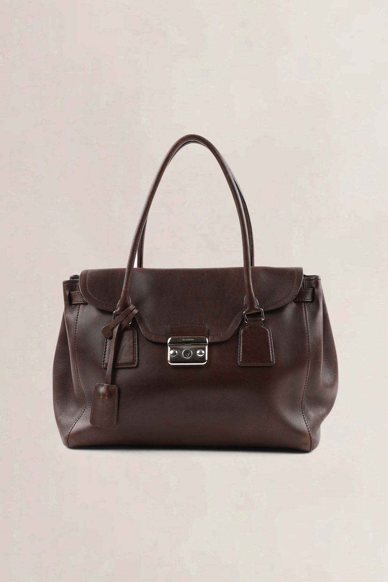 Jil Sander brown leather shoulder bag — preloved