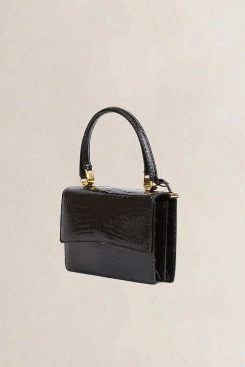 Delvaux Black Pain Brule Top Handle Bag