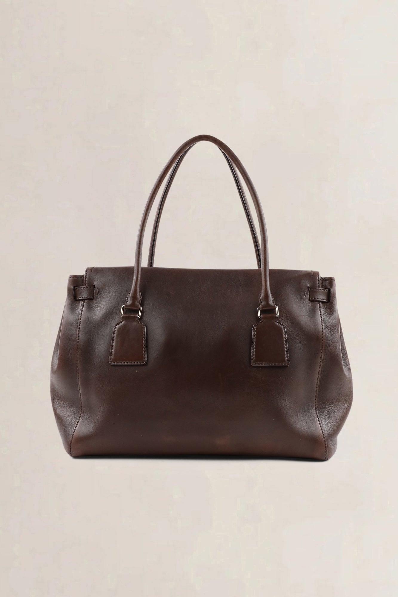 Jil Sander Brown Leather Shoulder Bag