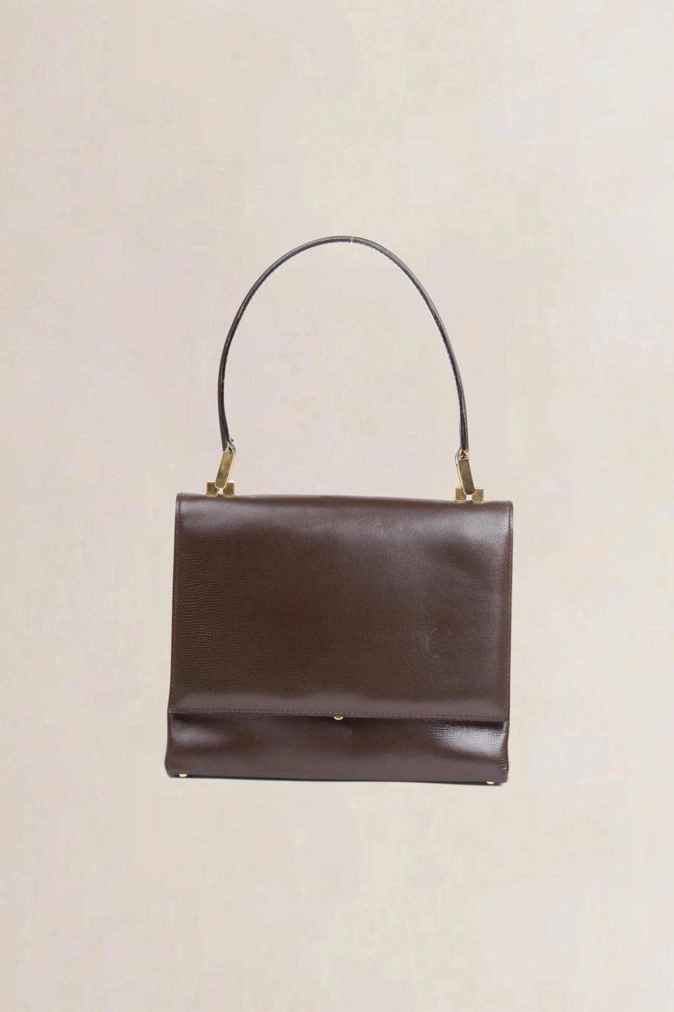 Delvaux Brown Vintage Top Handle Bag