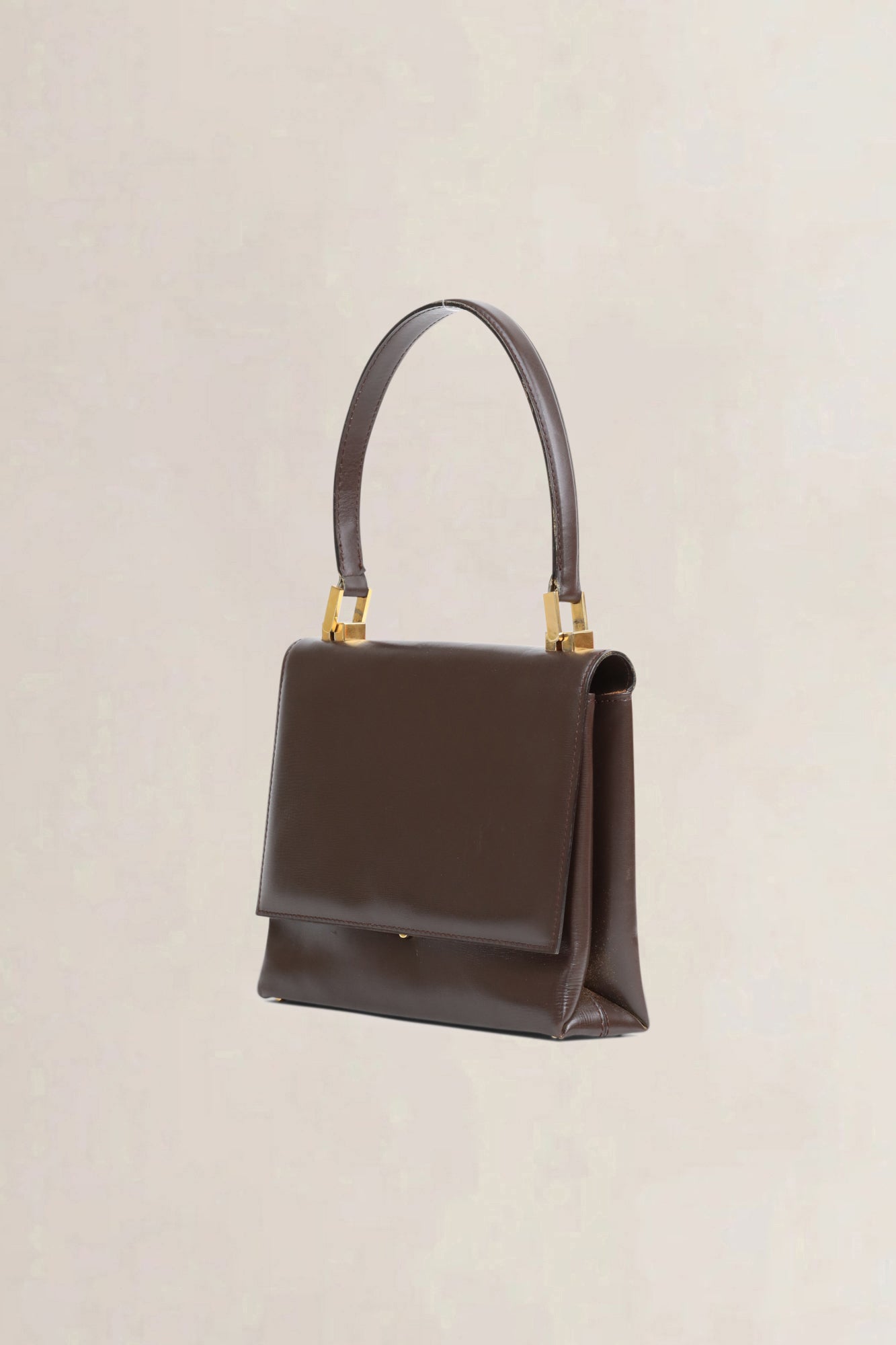 Delvaux Brown Vintage Top Handle Bag