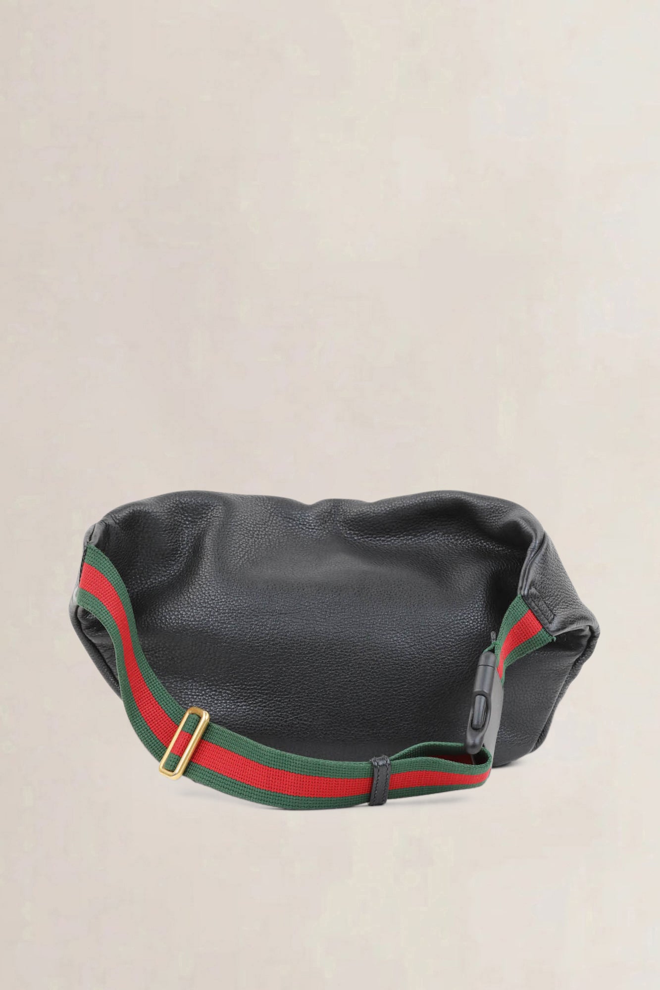 Gucci Black Leather Logo Belt Bag