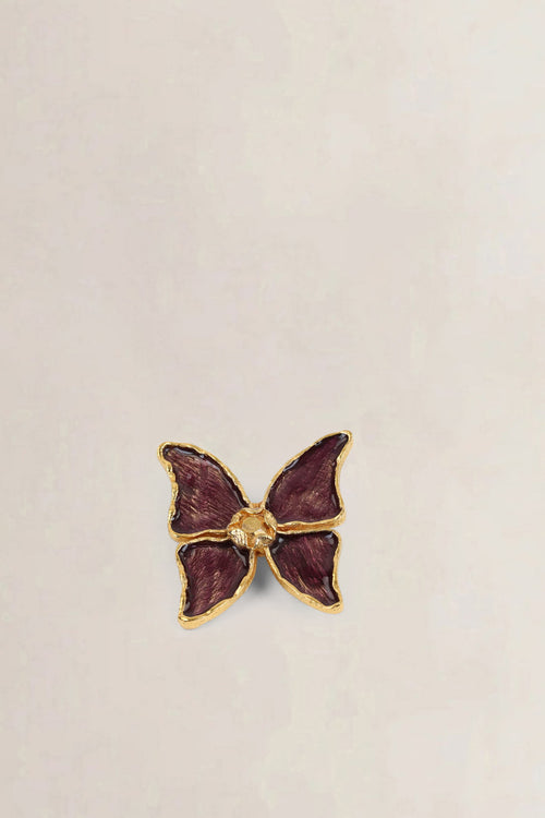 YSL Vintage Purple Butterfly Brooch