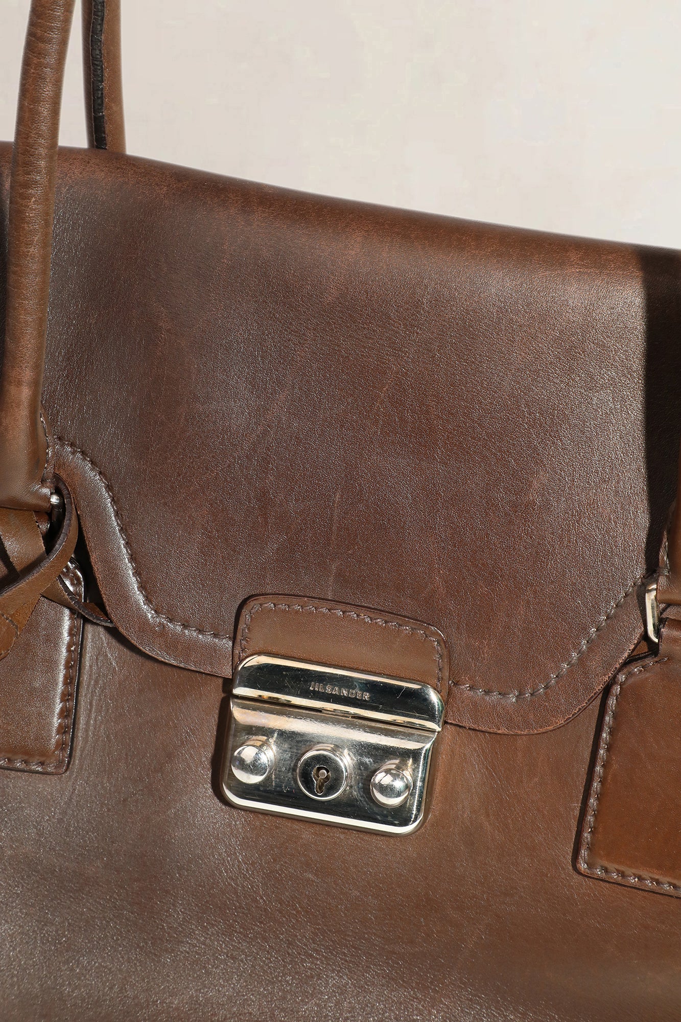 Jil Sander brown leather shoulder bag — preloved
