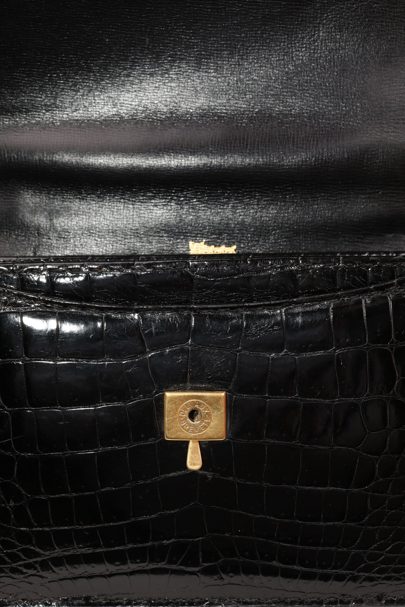 Delvaux Black Pain Brule Top Handle Bag