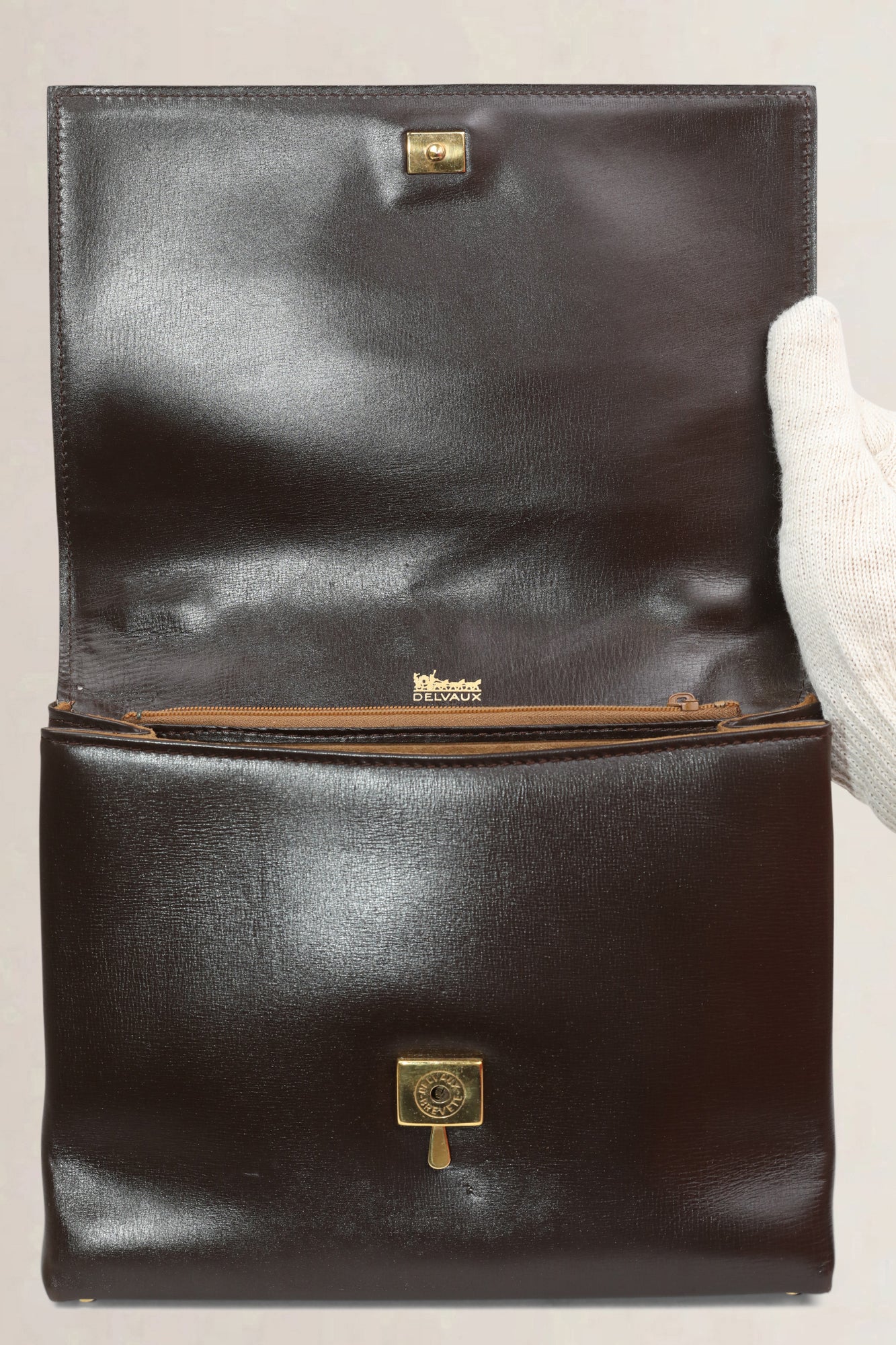 Delvaux Brown Vintage Top Handle Bag