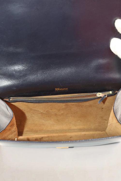 Delvaux Blue Top Handle Bag