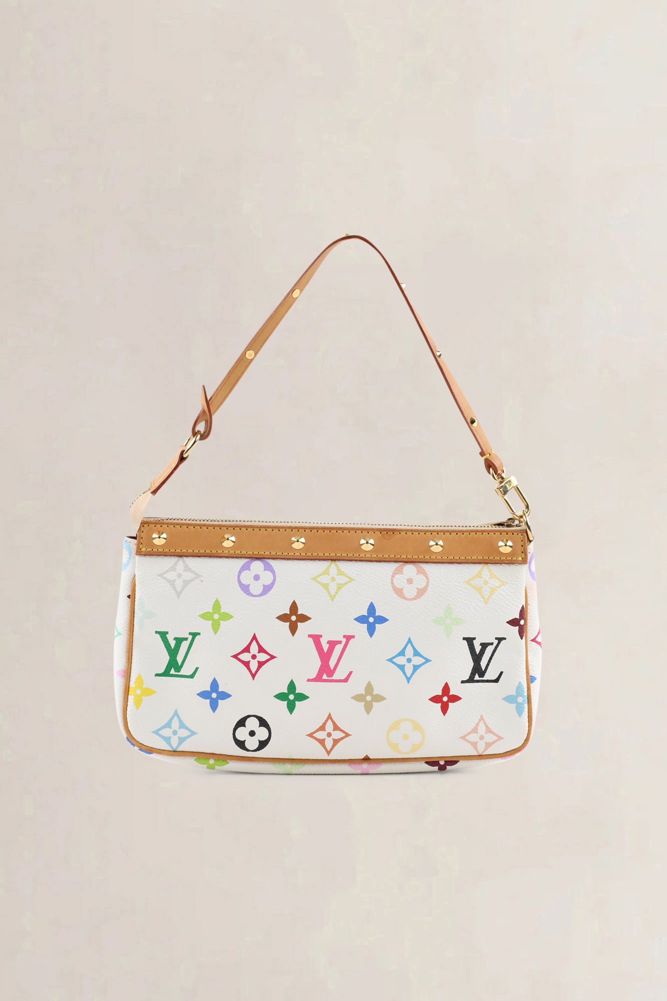 Louis Vuitton x Takashi Murakami Pochette Accessoires Monogram Top Handle Bag