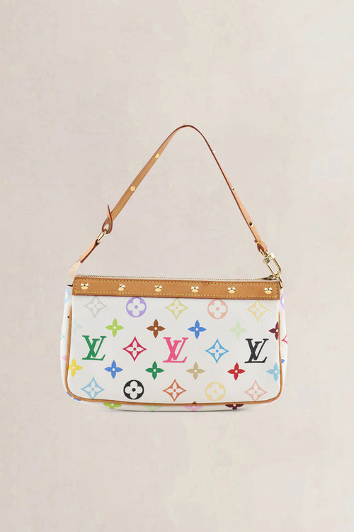 Louis Vuitton x Takashi Murakami Pochette Accessoires Monogram Top Handle Bag