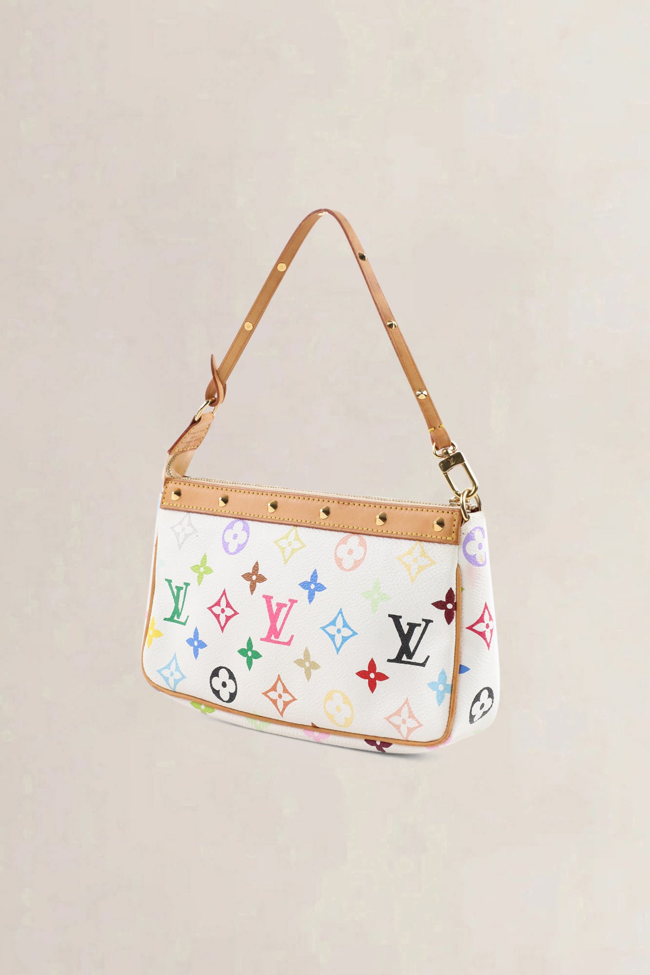 Louis Vuitton x Takashi Murakami Pochette Accessoires Monogram Top Handle Bag