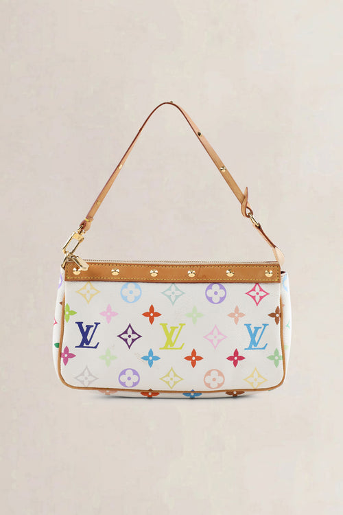 Louis Vuitton x Takashi Murakami Pochette Accessoires Monogram Top Handle Bag