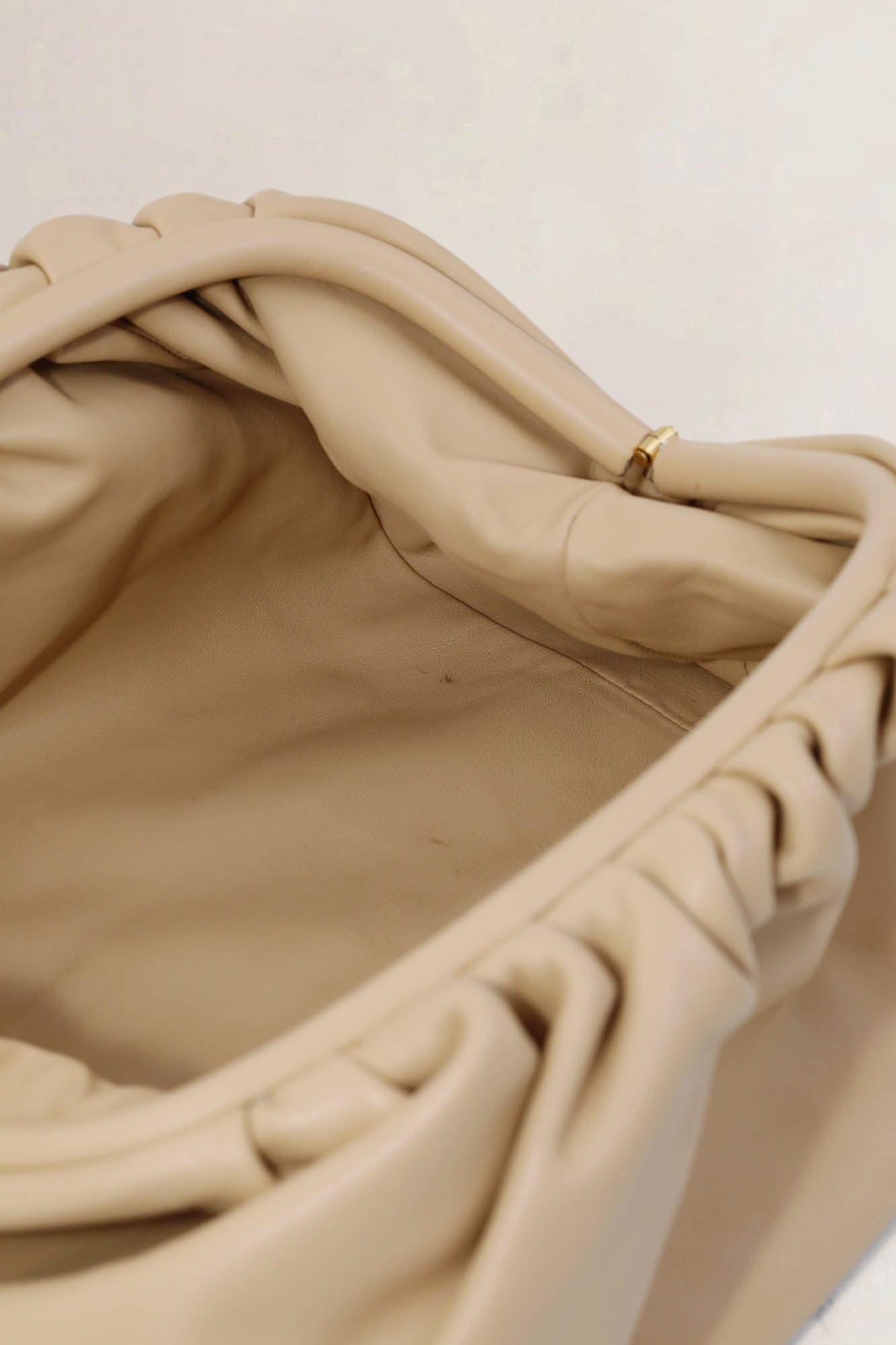 Bottega Veneta Almond Calfskin The Pouch