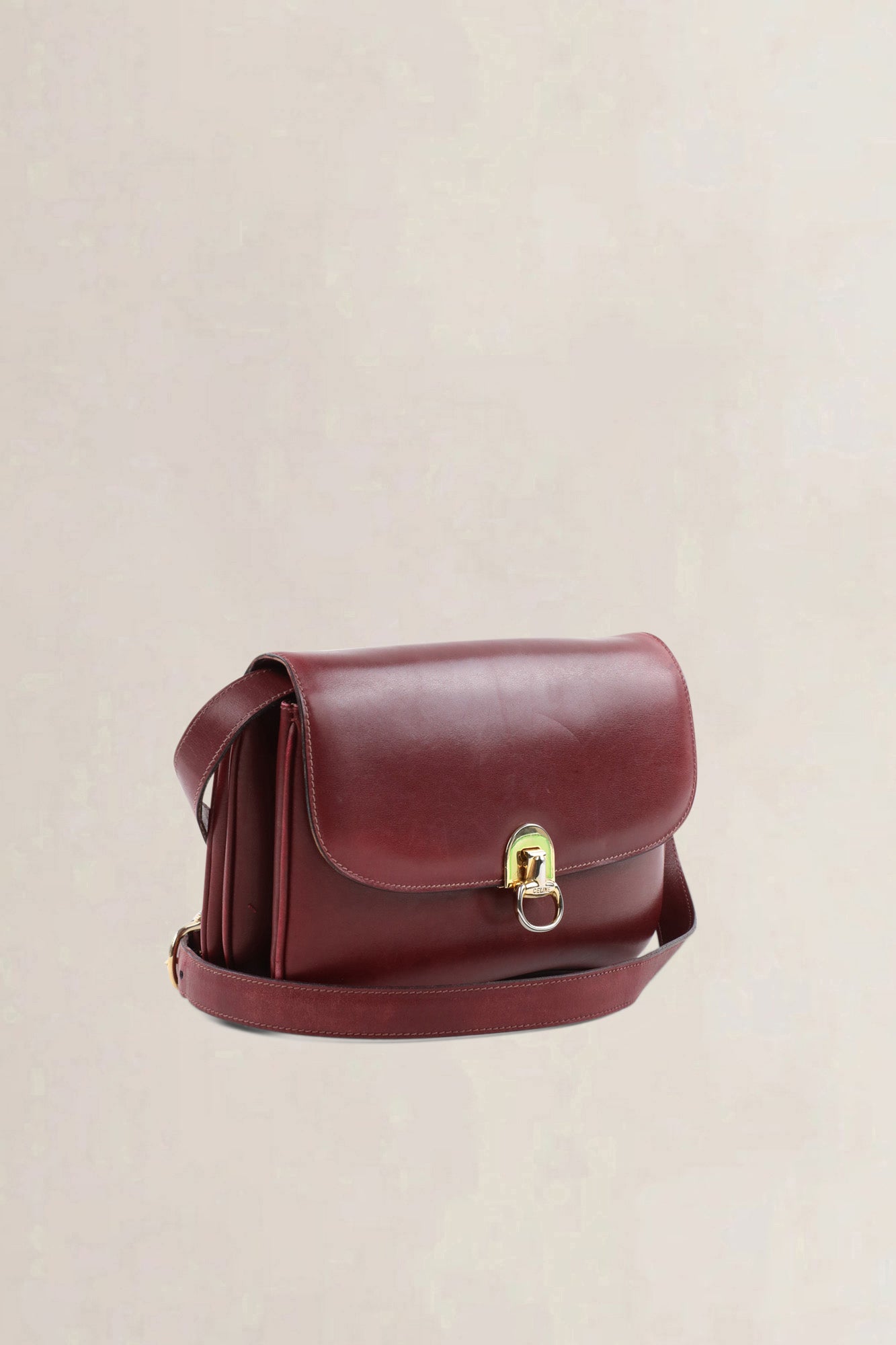 Céline Burgundy Vintage Crossbody Bag