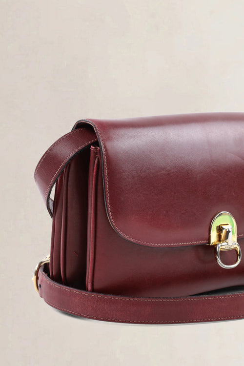 Céline Burgundy Vintage Crossbody Bag