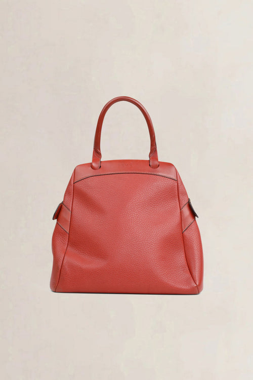 Deux de Delvaux Red 'Le Trente' Top Handle Bag