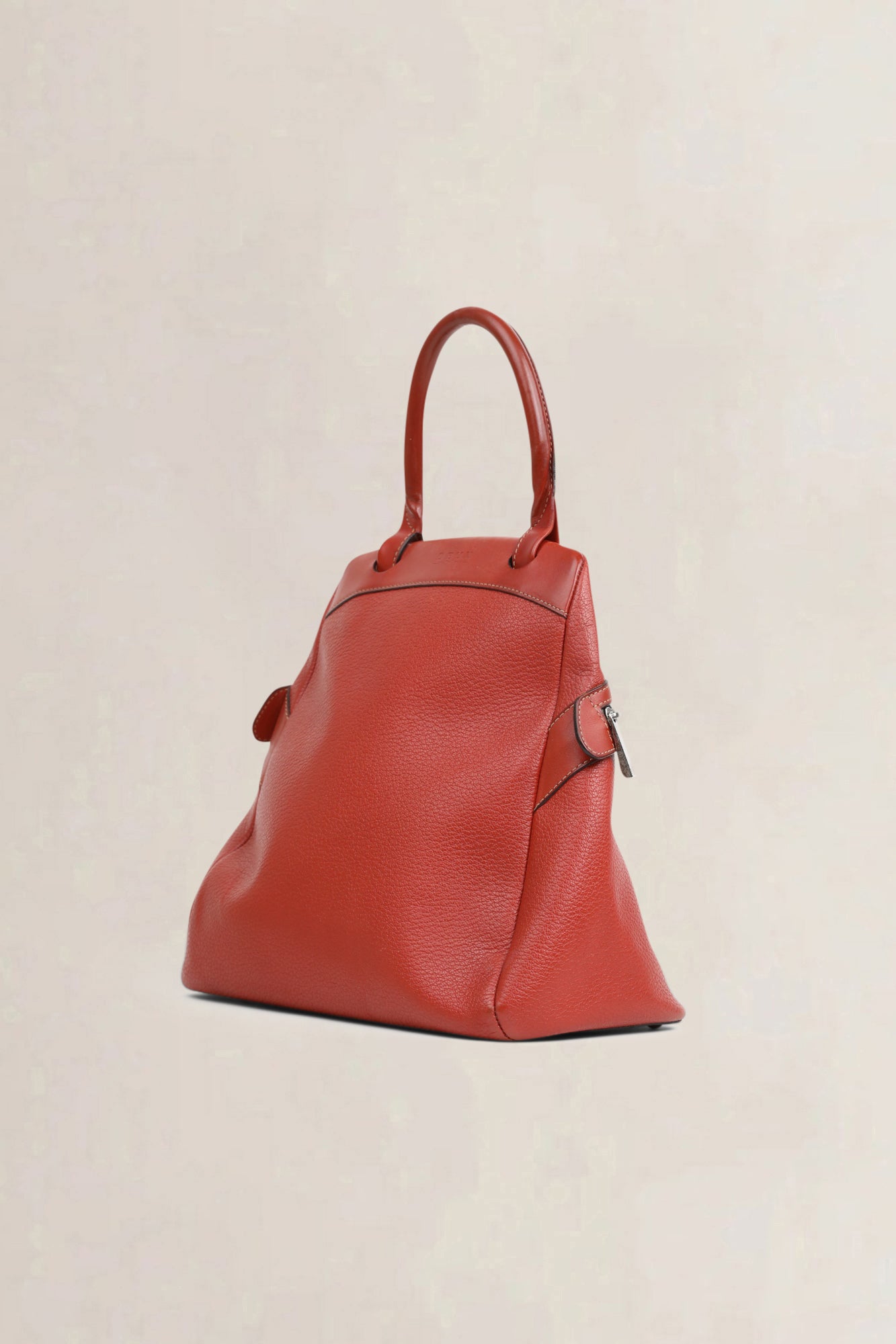 Deux de Delvaux Red 'Le Trente' Top Handle Bag