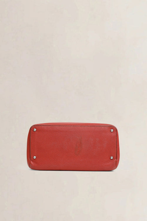 Deux de Delvaux Red 'Le Trente' Top Handle Bag