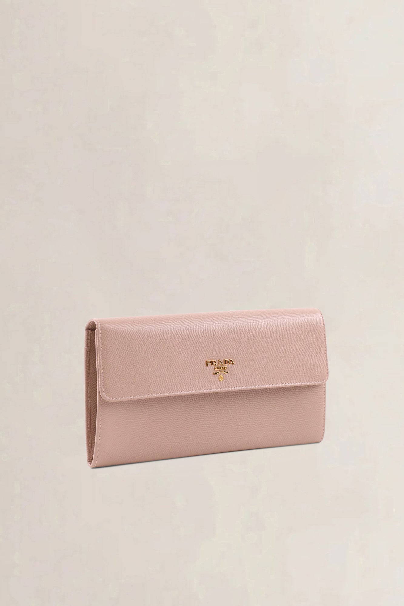 Prada Light Pink Saffiano Leather Clutch