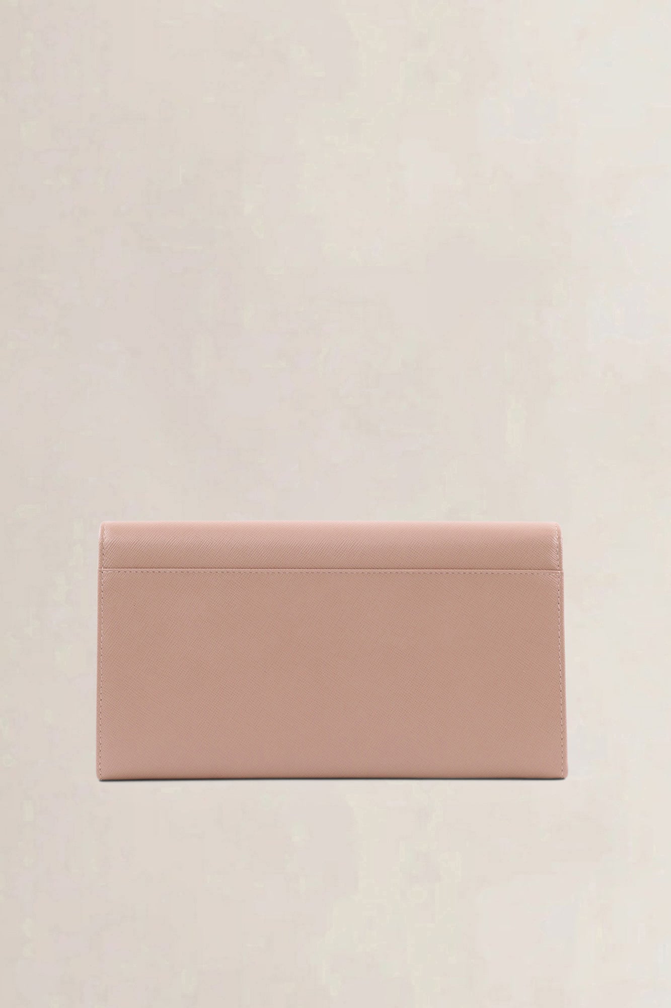 Prada Saffiano clutch light pink — preloved
