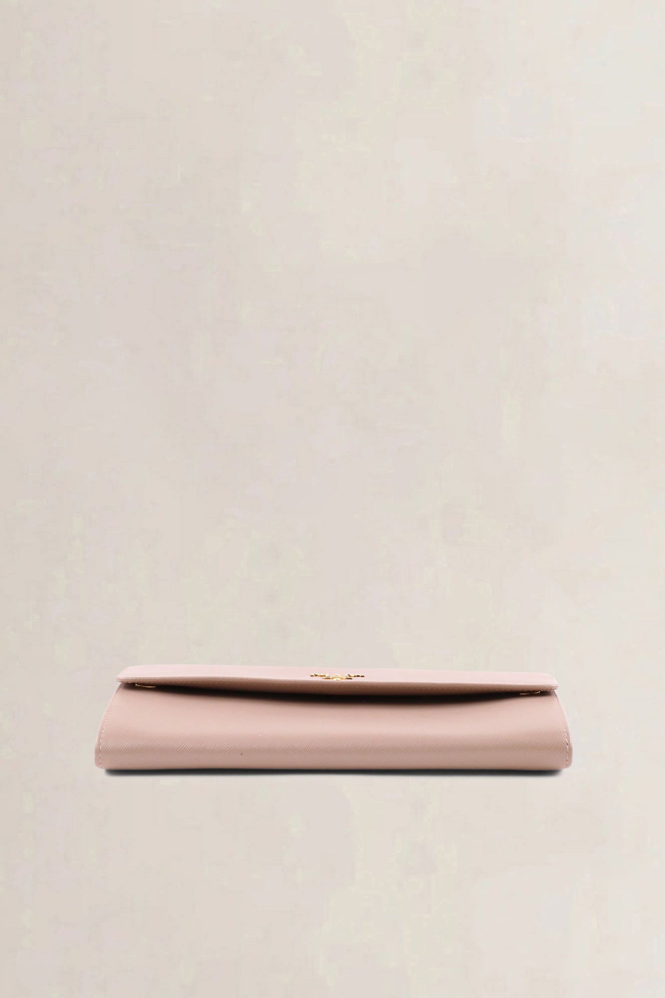 Prada Saffiano clutch light pink — preloved