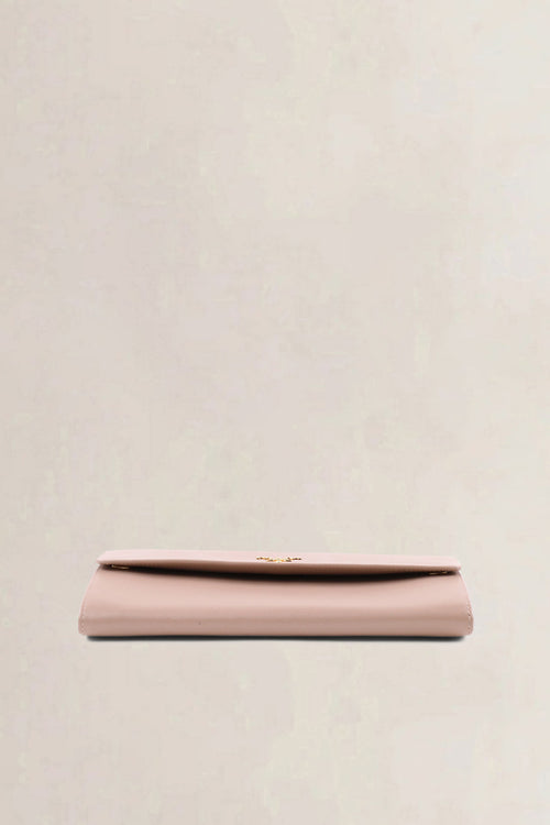 Prada Light Pink Saffiano Leather Clutch