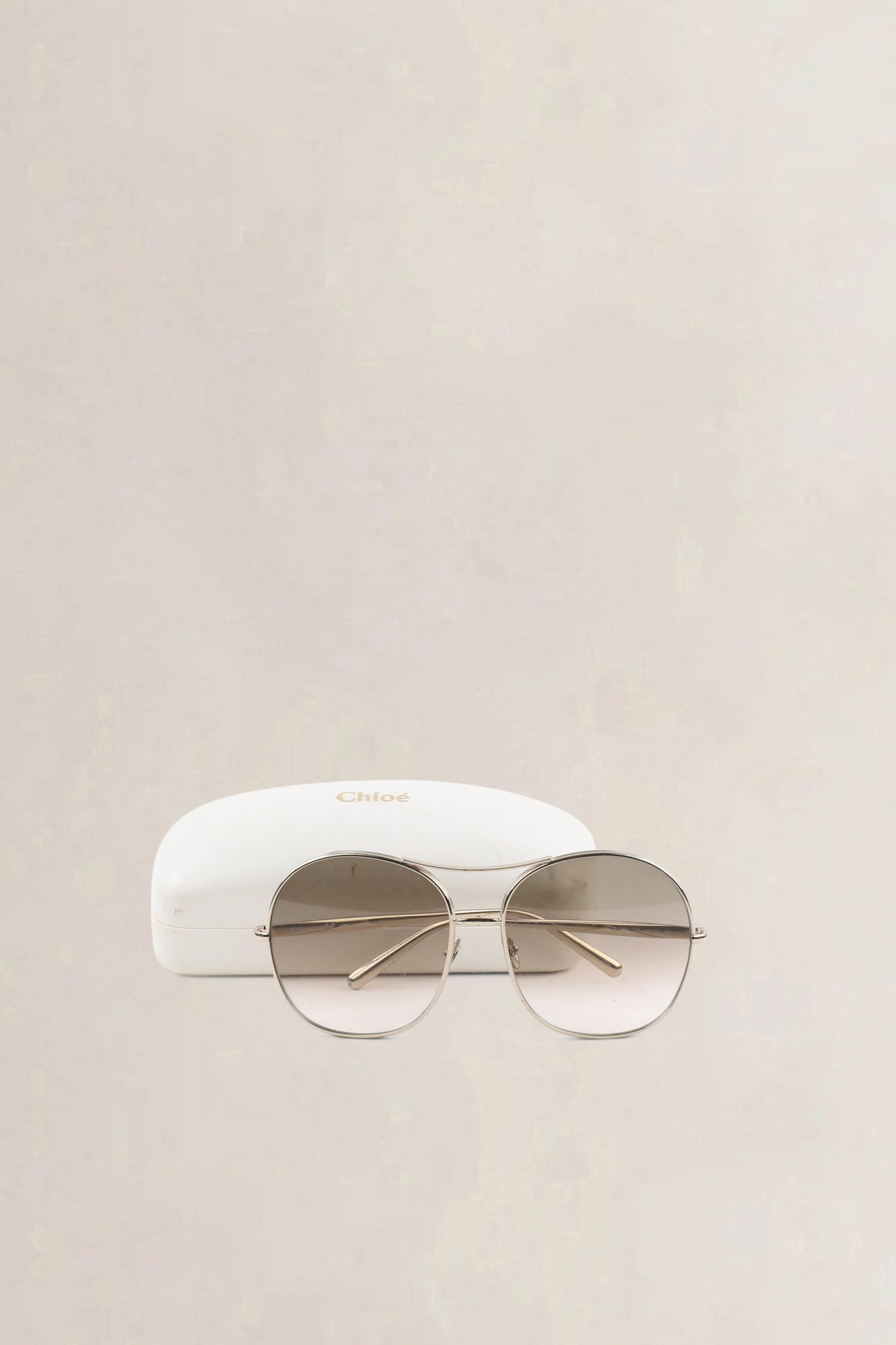 Chloé rounded metal frame sunglasses — preloved