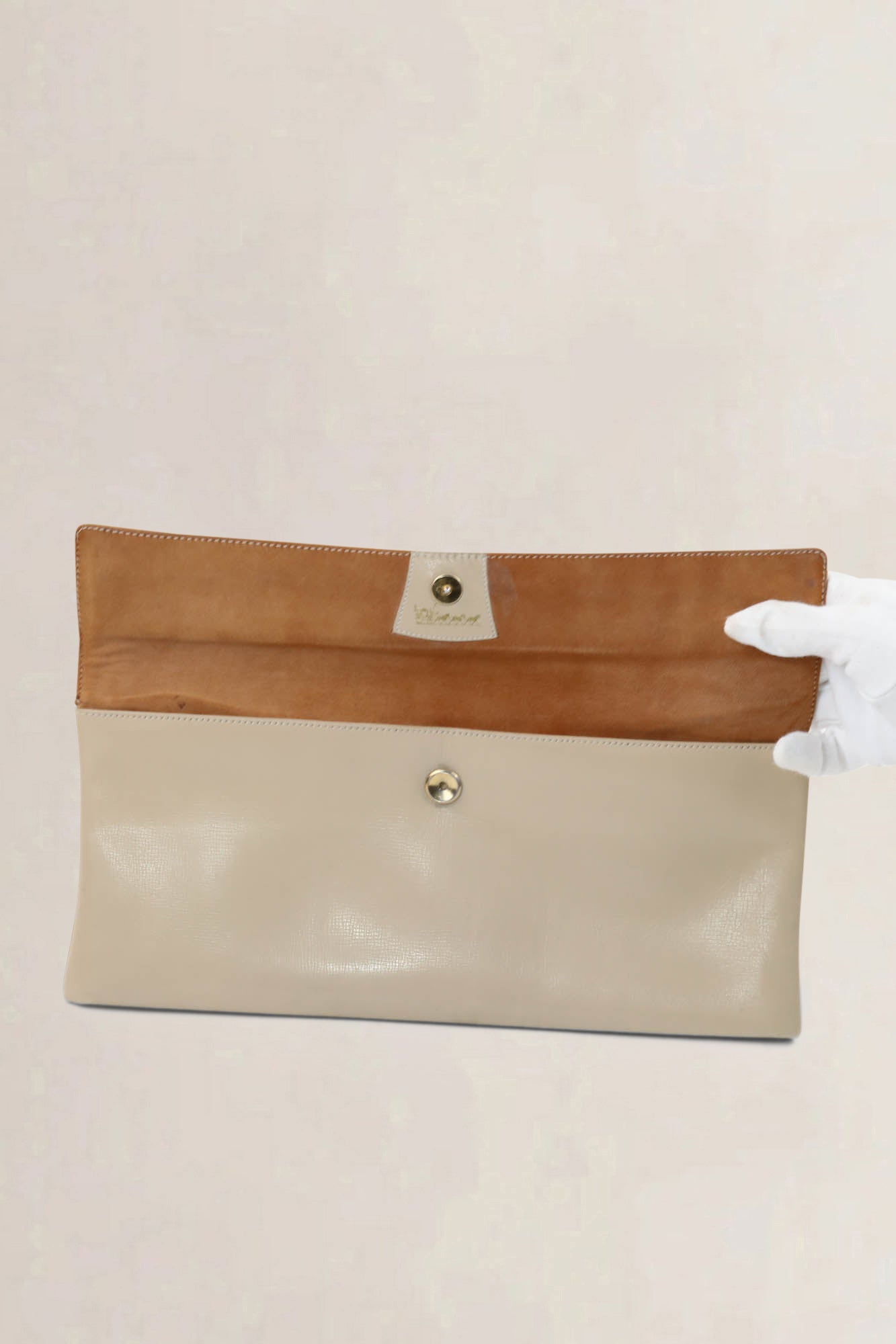 Delvaux Creme Clutch
