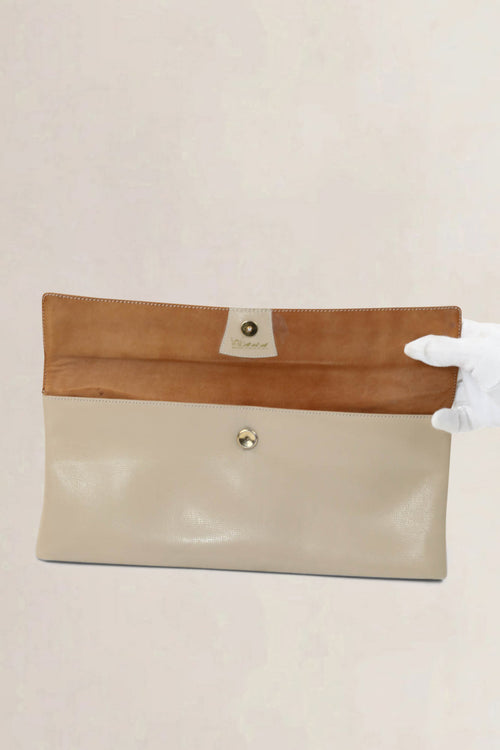 Delvaux Creme Clutch
