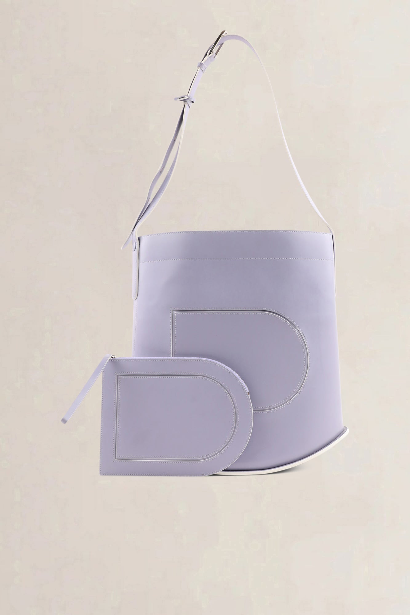Delvaux Le Pin lilac Box Calf set + wallet — preloved