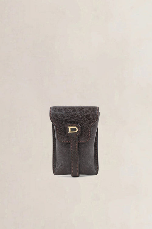Delvaux Brown Leather Key Chain