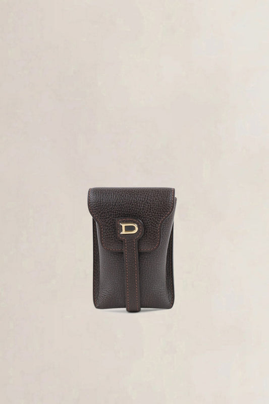 Delvaux Brown Leather Key Chain