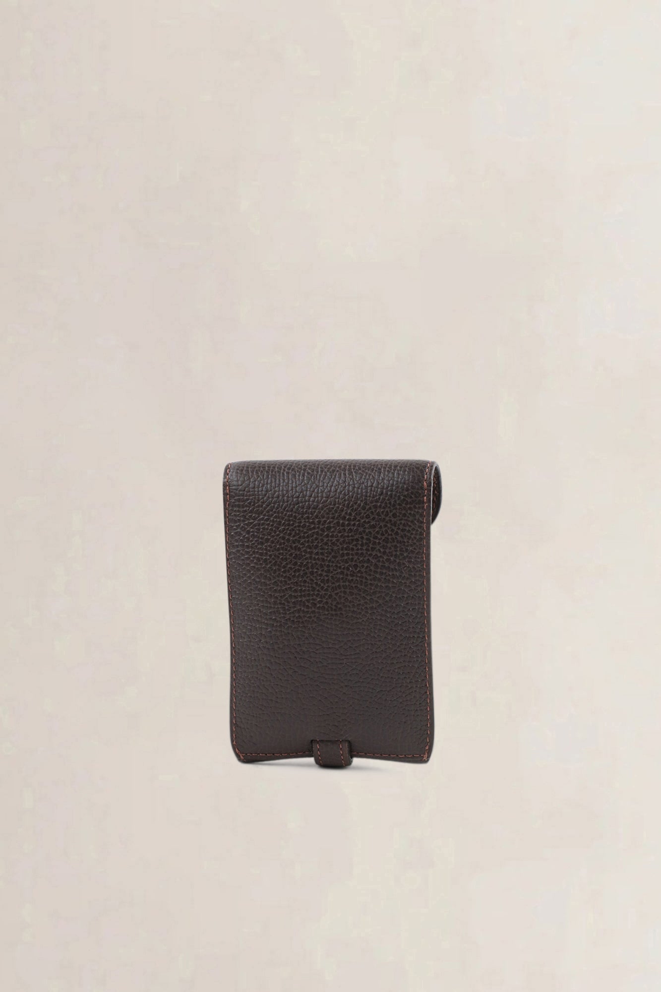 Delvaux brown leather key chain — preloved