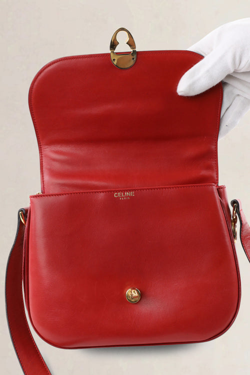 Céline Red Vintage Céline Crossbody Bag