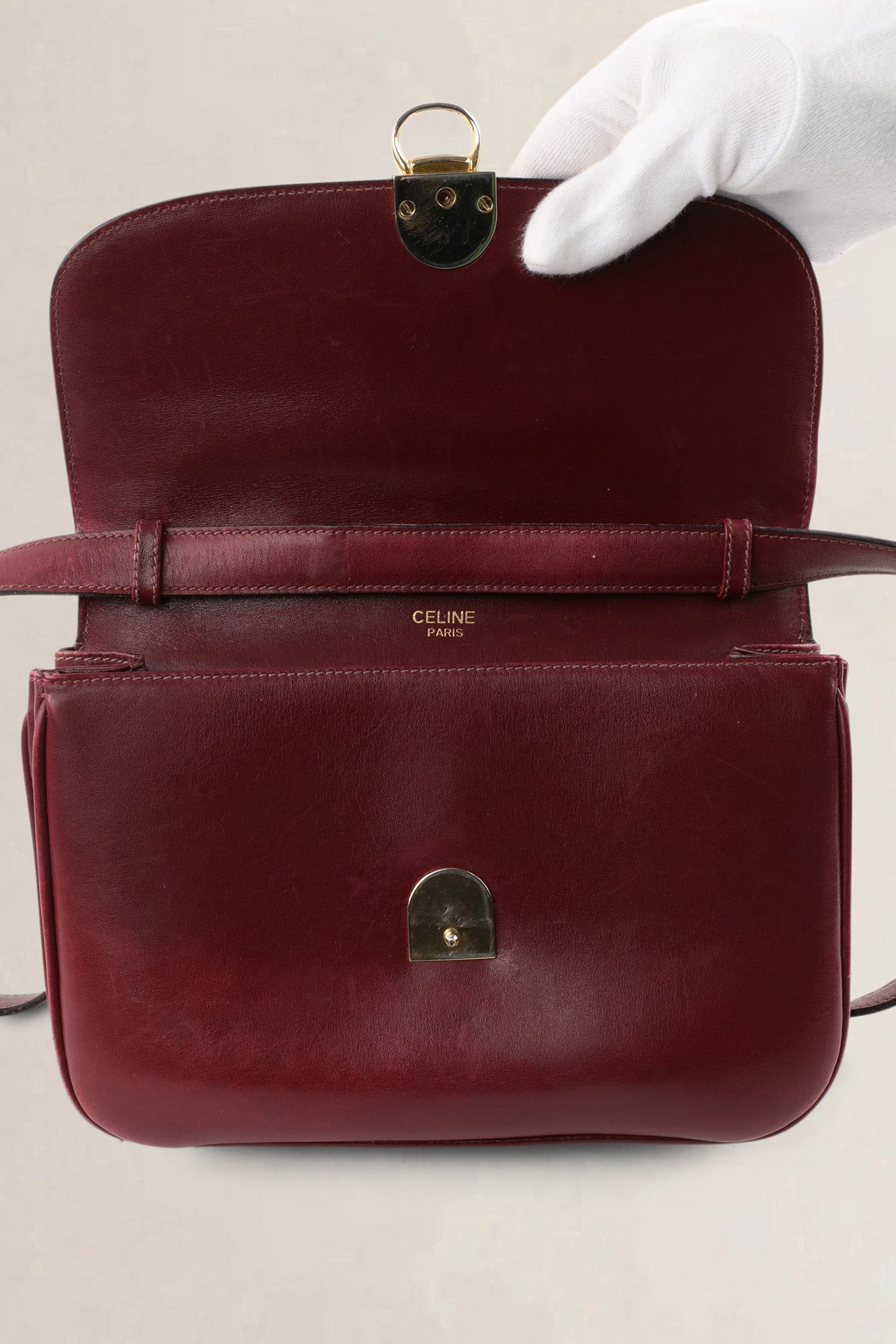 Céline Burgundy Vintage Crossbody Bag