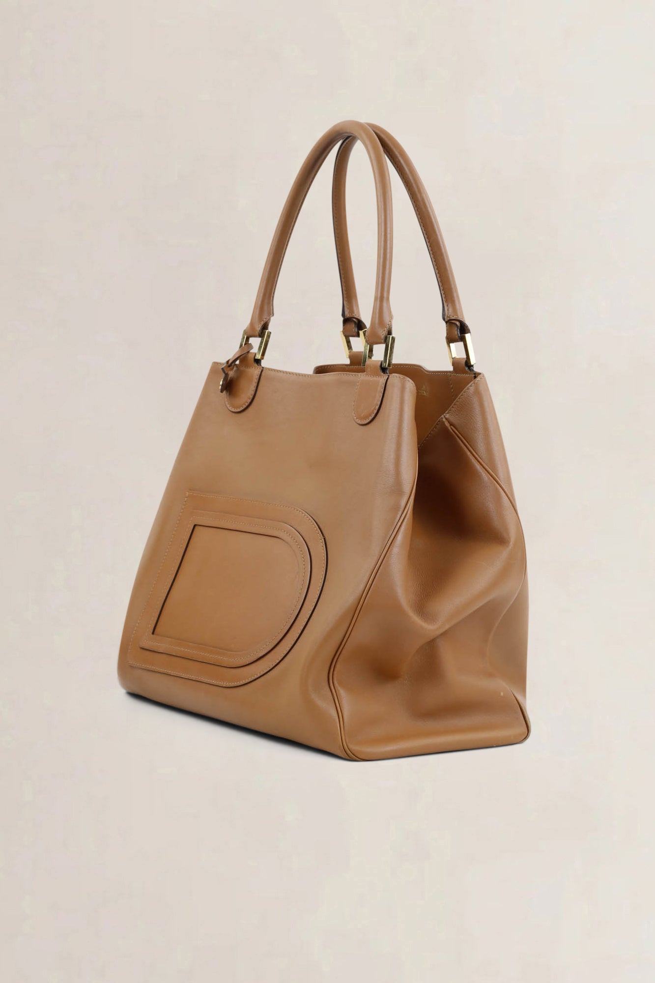 Delvaux Camel Louise Satchel Allure Shoulder Bag