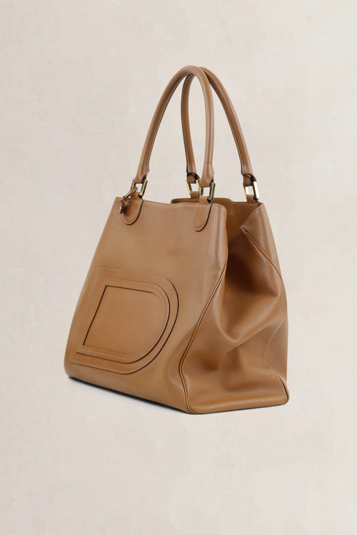 Delvaux Camel Louise Satchel Allure Shoulder Bag