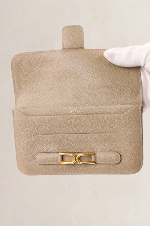 Delvaux Taupe Escudo Wallet