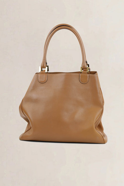 Delvaux Camel Louise Satchel Allure Shoulder Bag