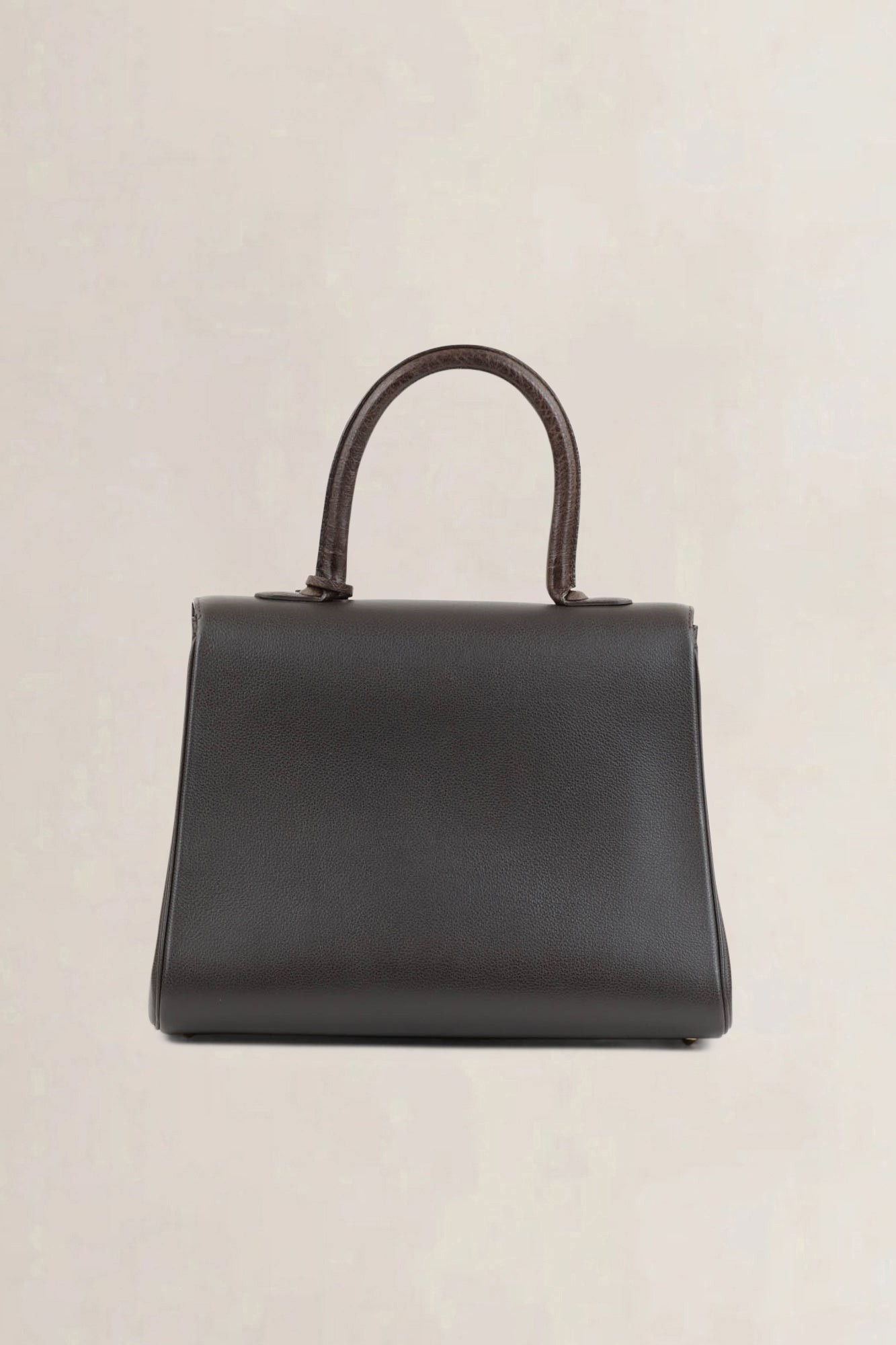 Delvaux Brillant MM Dark Brown Ostrich Crossbody Bag