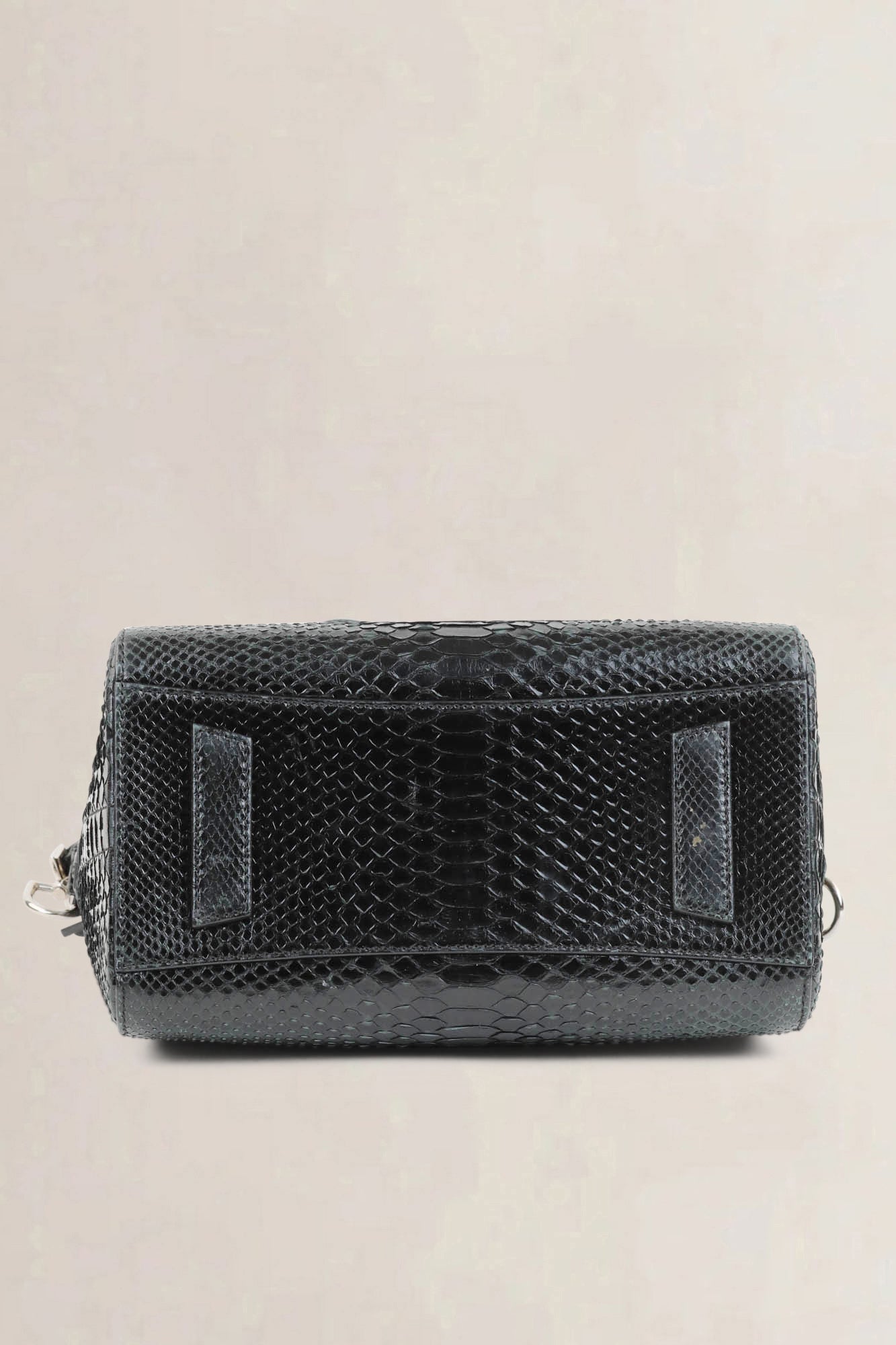 Givenchy Black Antigona Leather-Trim Python Shoulder Bag