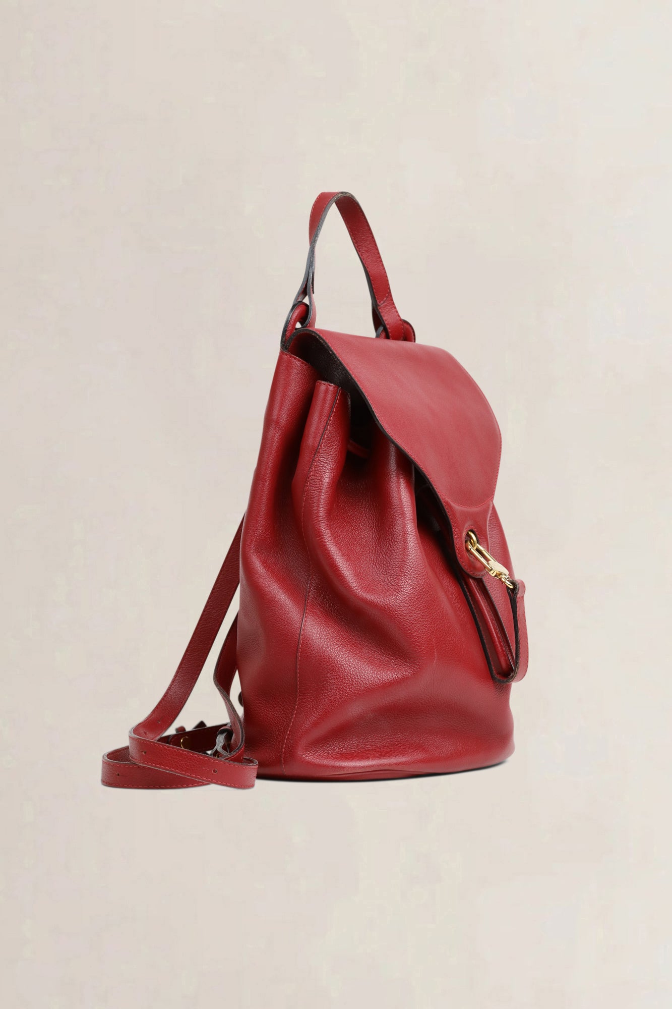 Delvaux Red Soleil GM Backpack