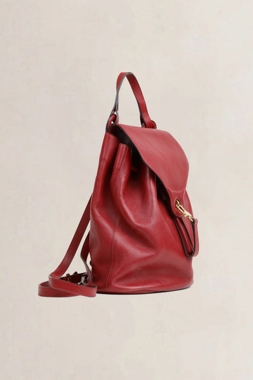 Delvaux Red Soleil GM Backpack