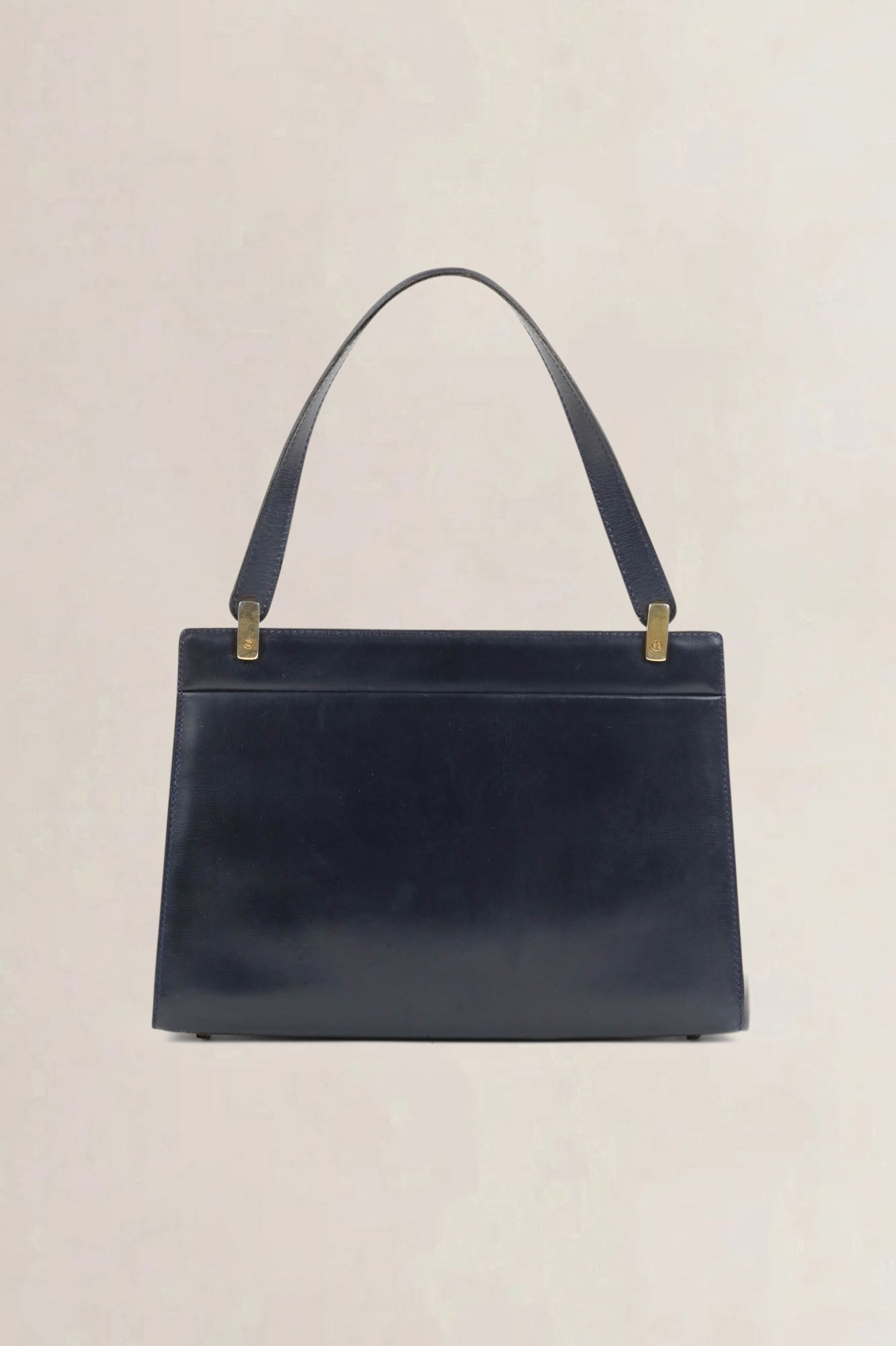 Delvaux Vintage Blue Top Handle Bag